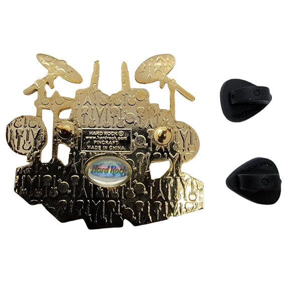 Hard Rock Seminole Casino Tampa 2008 Happy Birthday Drum Set Pin, Signed - Picture 3 of 5